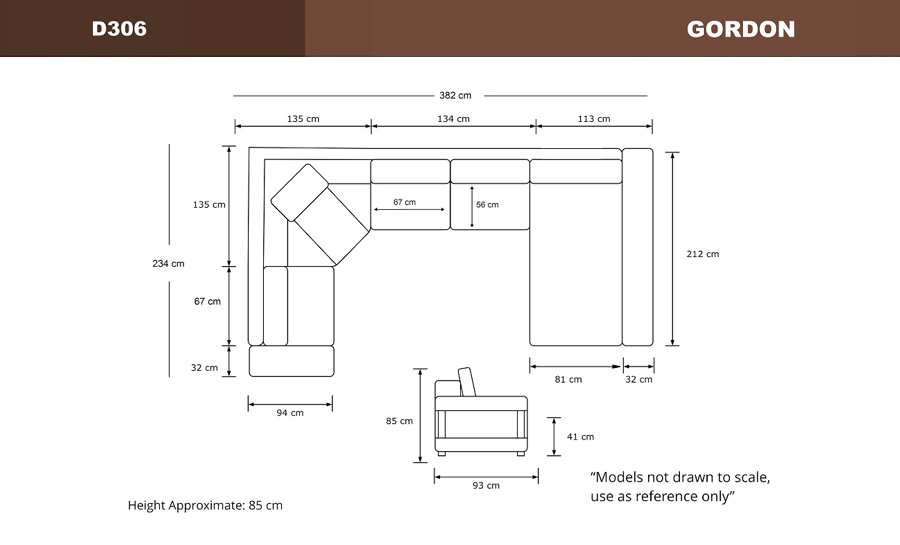 Gordon Leather Sofa Lounge Set